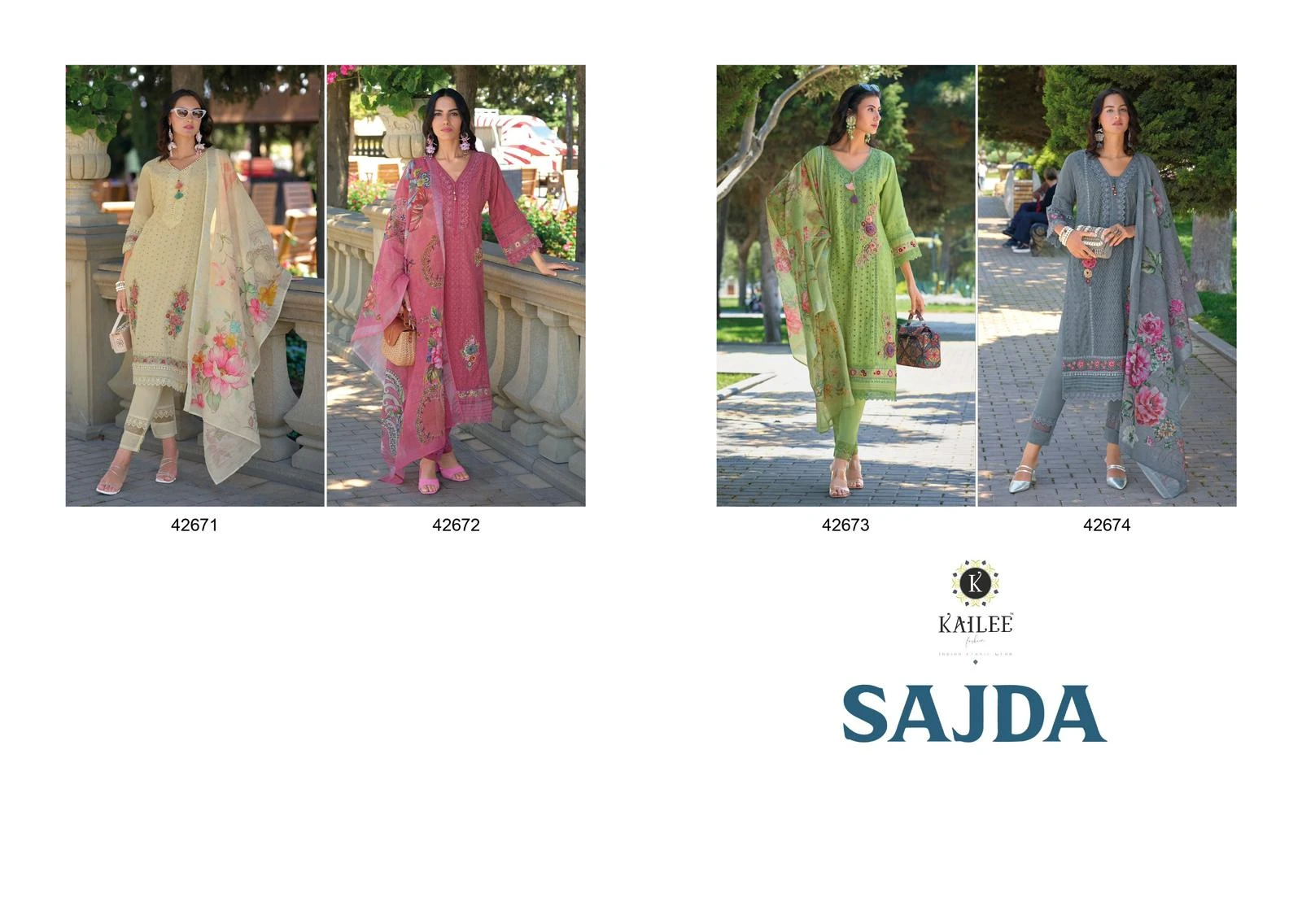 Kailee Fashion Sajda Cotton Wholesale Readymade Fancy Salwar Suit Catalog — Wholesale Salwar Suits, Kailee Fashion wholesale from Surat — view 4